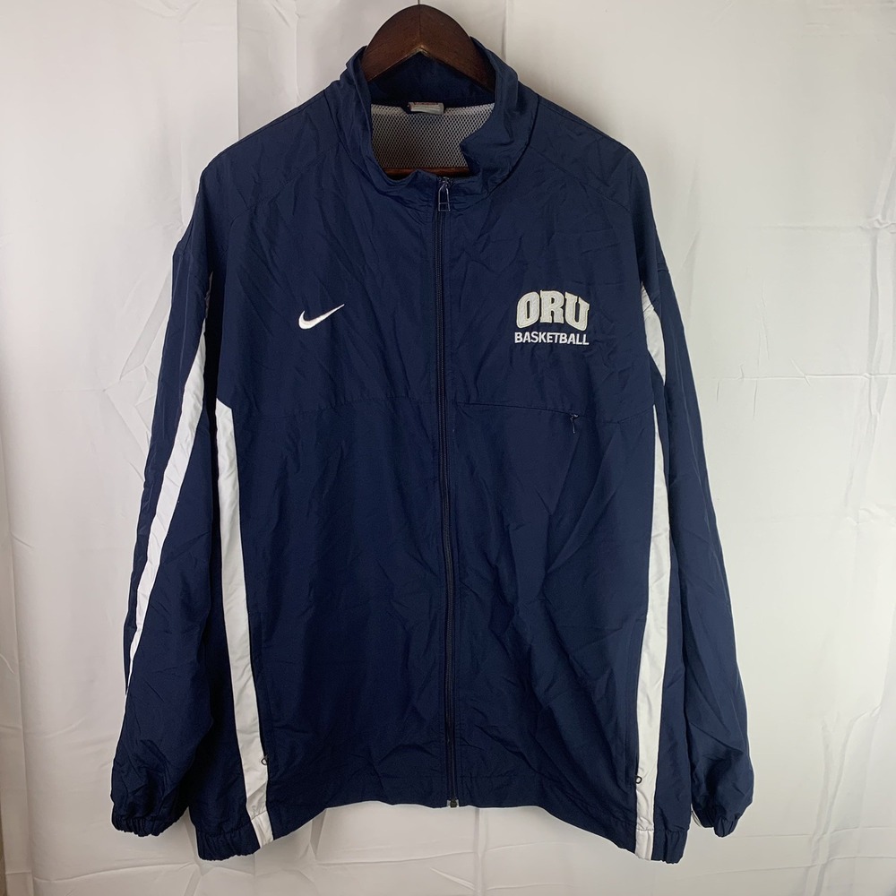 Nike‎ Team Oral Roberts Golden Eagles Windbreaker Jacket ORU Basketball 2XL Y2K